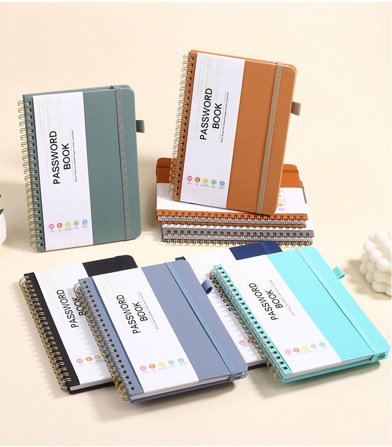 A5 A6 Spiral Binding PU Leather Hardcover Notebook details 8