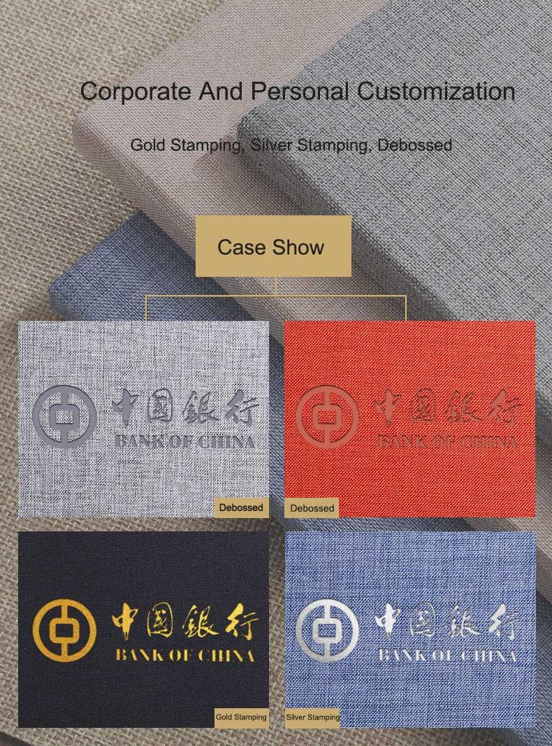 Linen Hardcover Notebook Set Box detail 2