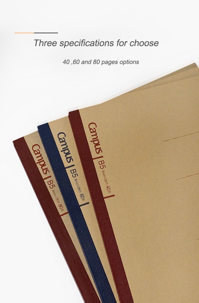 A5 B5 Kraft Paper Soft Cover Perfect Binding Notebook 5