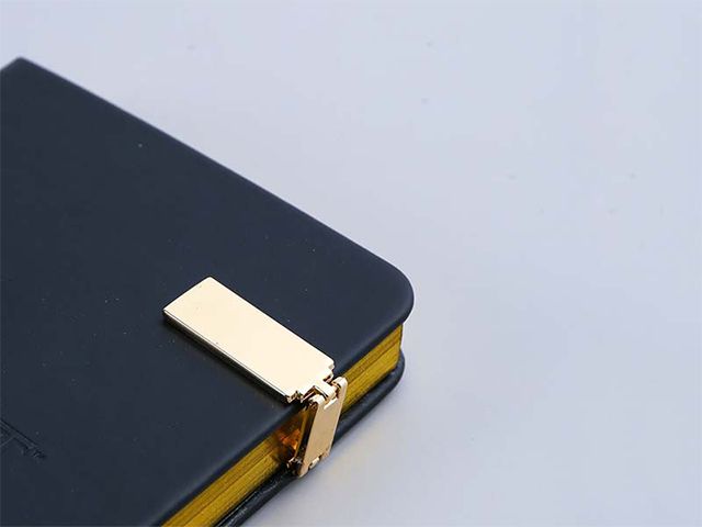 Metal Buckle Leather Cover Foil Edge Journal Printing