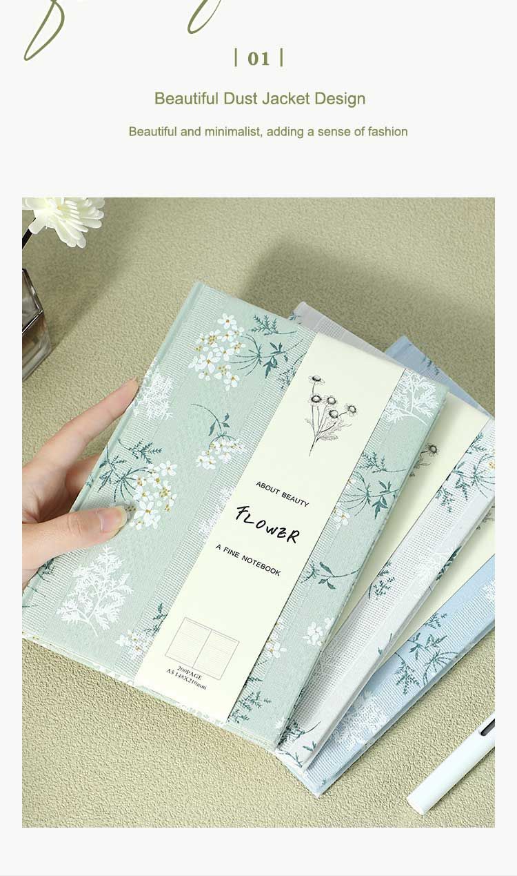 Linen Hardcover Notebook With Dust Jacket 2 3