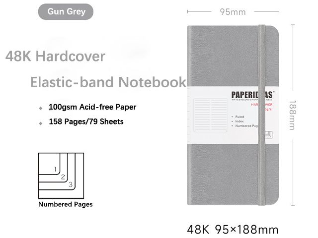 Elastic Band PU Leather Hardcover Planner