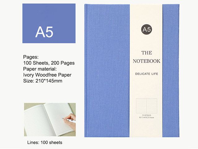 A5 Linen Custom A5 Hardcover Notebook
