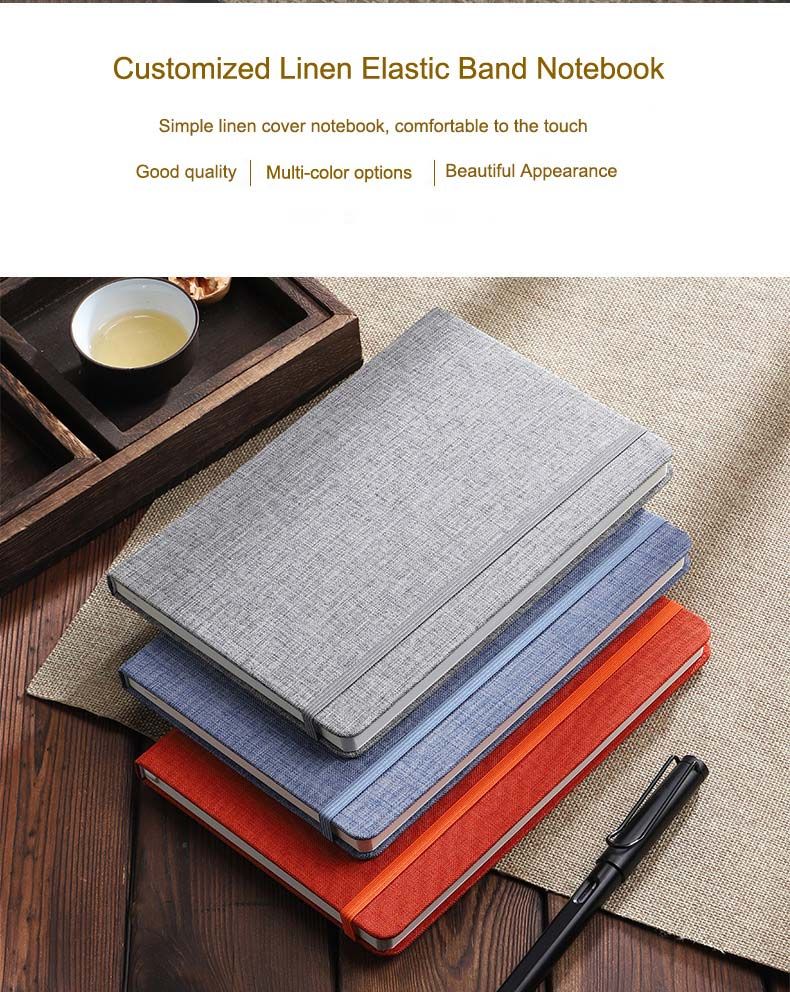 Linen Hardcover Notebook Set Box detail 1