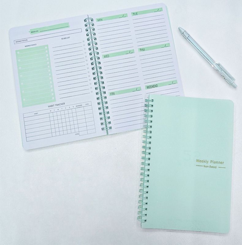 A5 PP Cover Spiral Binding Weekly Planner 6