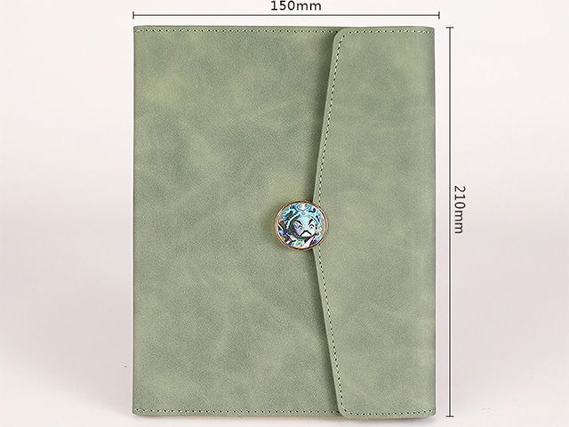 Three Fold A5 Buckle PU Leather Notebook Gift Set