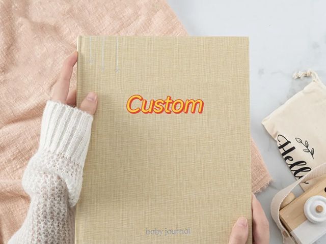 Linen Hardback Custom Baby Journal & Memory Book