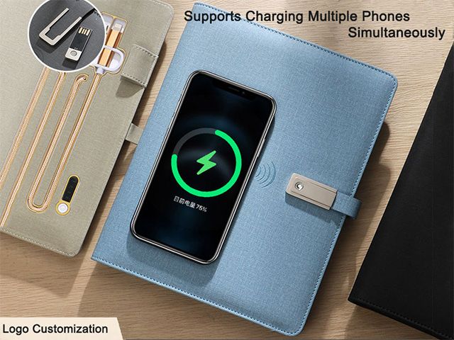 Loose-leaf Binding Powerbank Notebook Gift Set