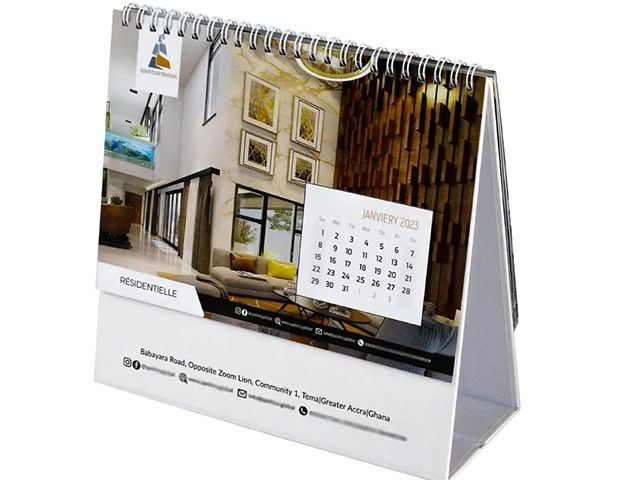 Customized Logo Spiral Monthly Desk Calendar Printing