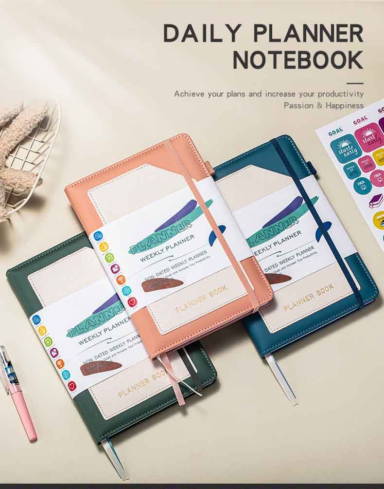 A5 Color blocked PU Softcover Diary notebook 1