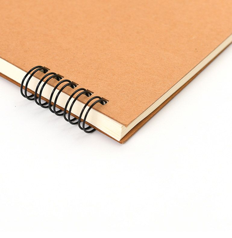 Kraft Paper Soft Cover Spiral Students Notebooks 5