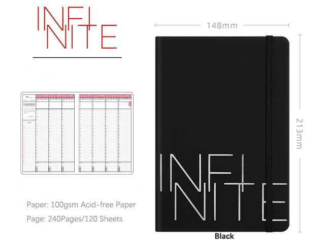 Hardcover Leather Self-Administrated Weekly Planner Custom