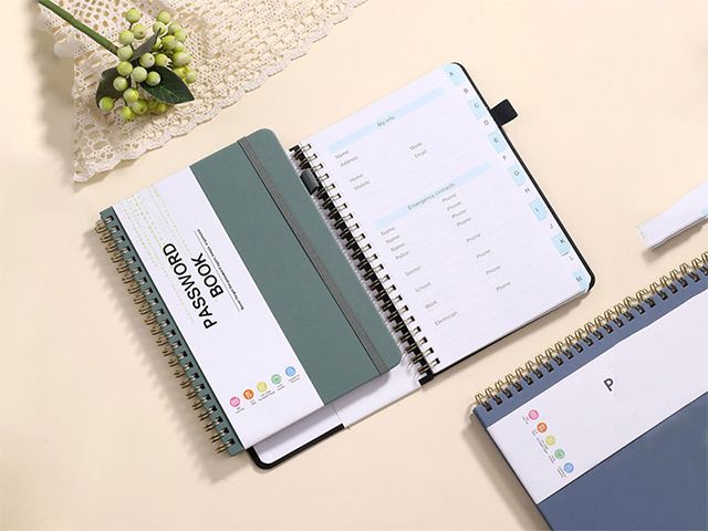 PU Leather Planner Spiral Binding Notebook Printing