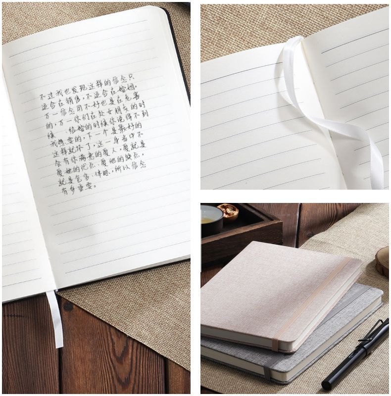 Linen Hardcover Notebook Set Box detail 5