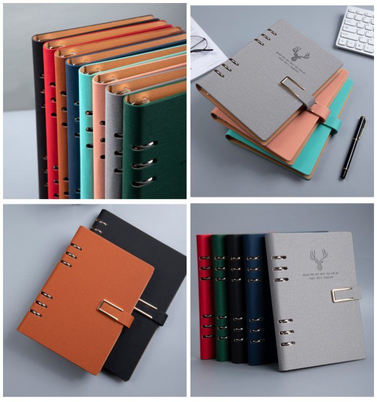 Display Buckle spiral binding Leatehr Notebook 3