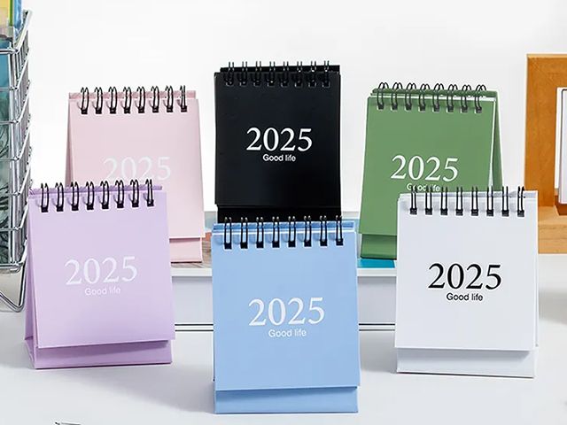 Spiral Monthly 2025 Mini Table Calendar Printing