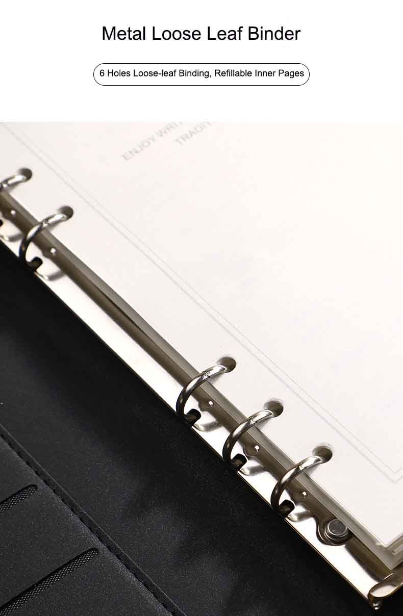 Loose leaf binding power bank notebook 6