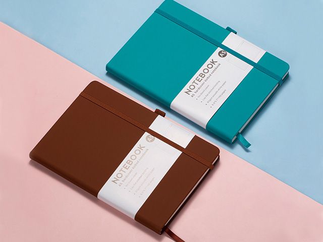 Leather Hardcover Sewn and Glue Binding Notebook Printing