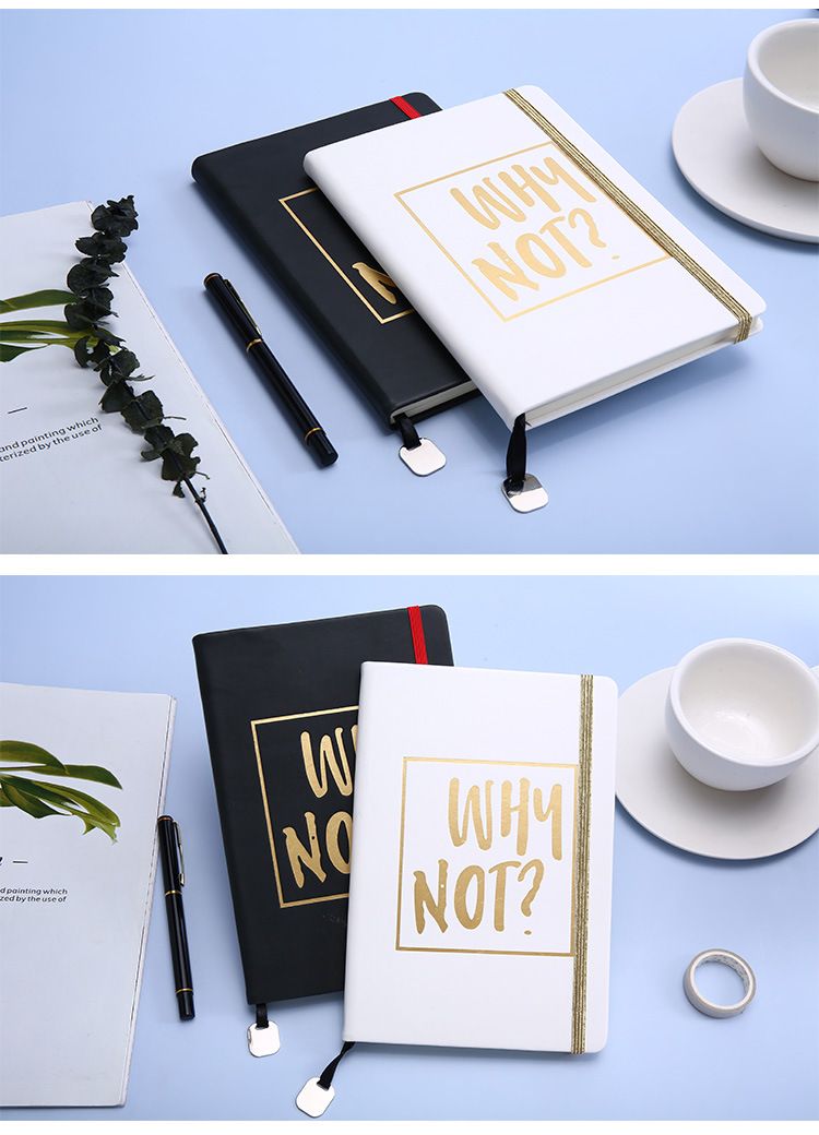 A5 PU Leather Hardcover Notebook wiht gold stamping logo 3