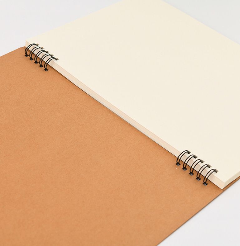 Kraft Paper Soft Cover Spiral Students Notebooks 6