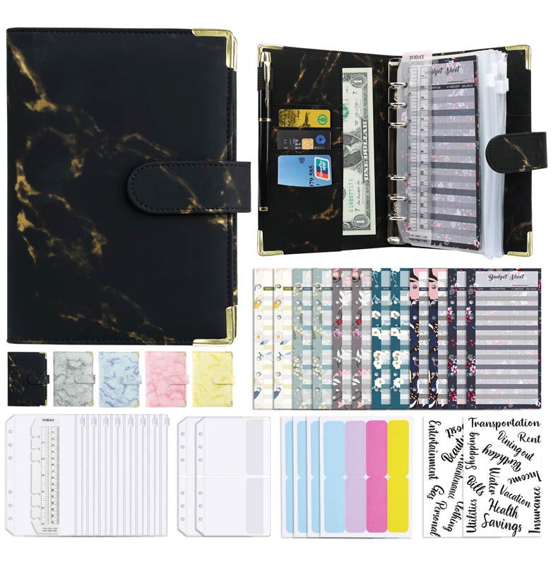 Marble Textured Leather Loose leaf Binding Notebook 11