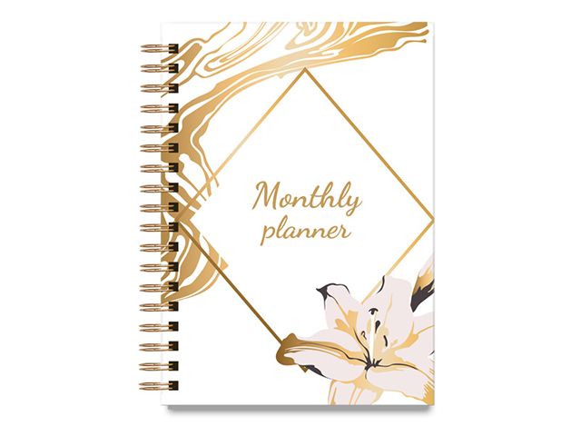 Wire-O Binding Paper Hardcover Monthly Planner