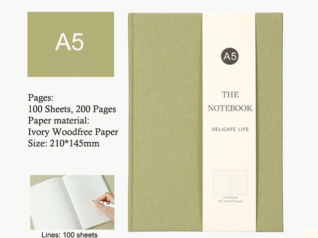 A5 Linen Custom A5 Hardcover Notebook