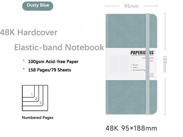Elastic Band PU Leather Hardcover Planner