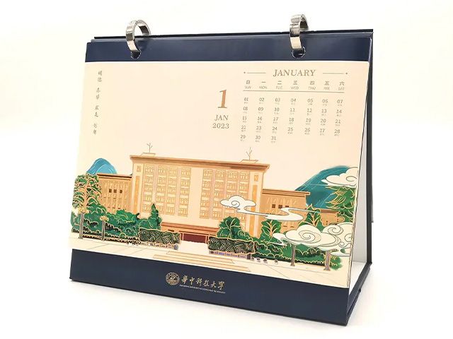 Custom 2025 Spiral-Bound Desk Calendar Printing