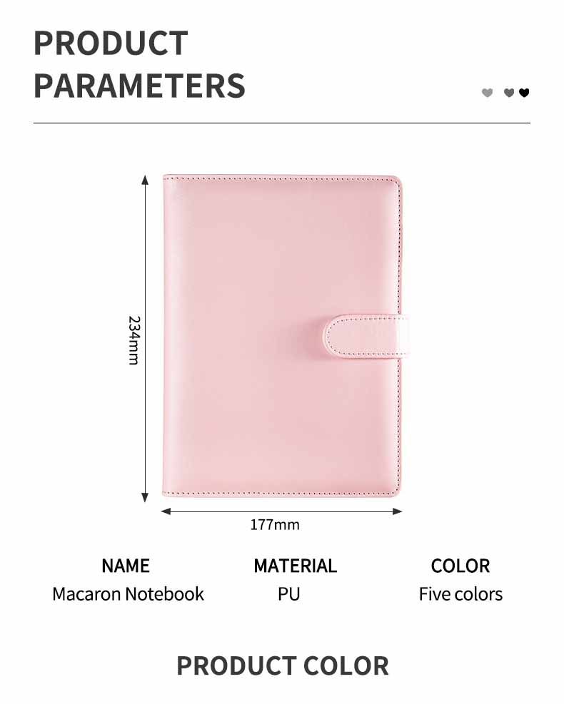 Size of Buckle Spiral Binding Hardcover Budget Notebook 1