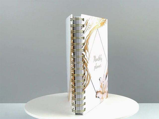 Spiral Binding Paper Monthly Planner Printing