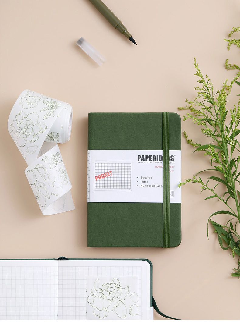 Elastic Hardcover Leather planner 14