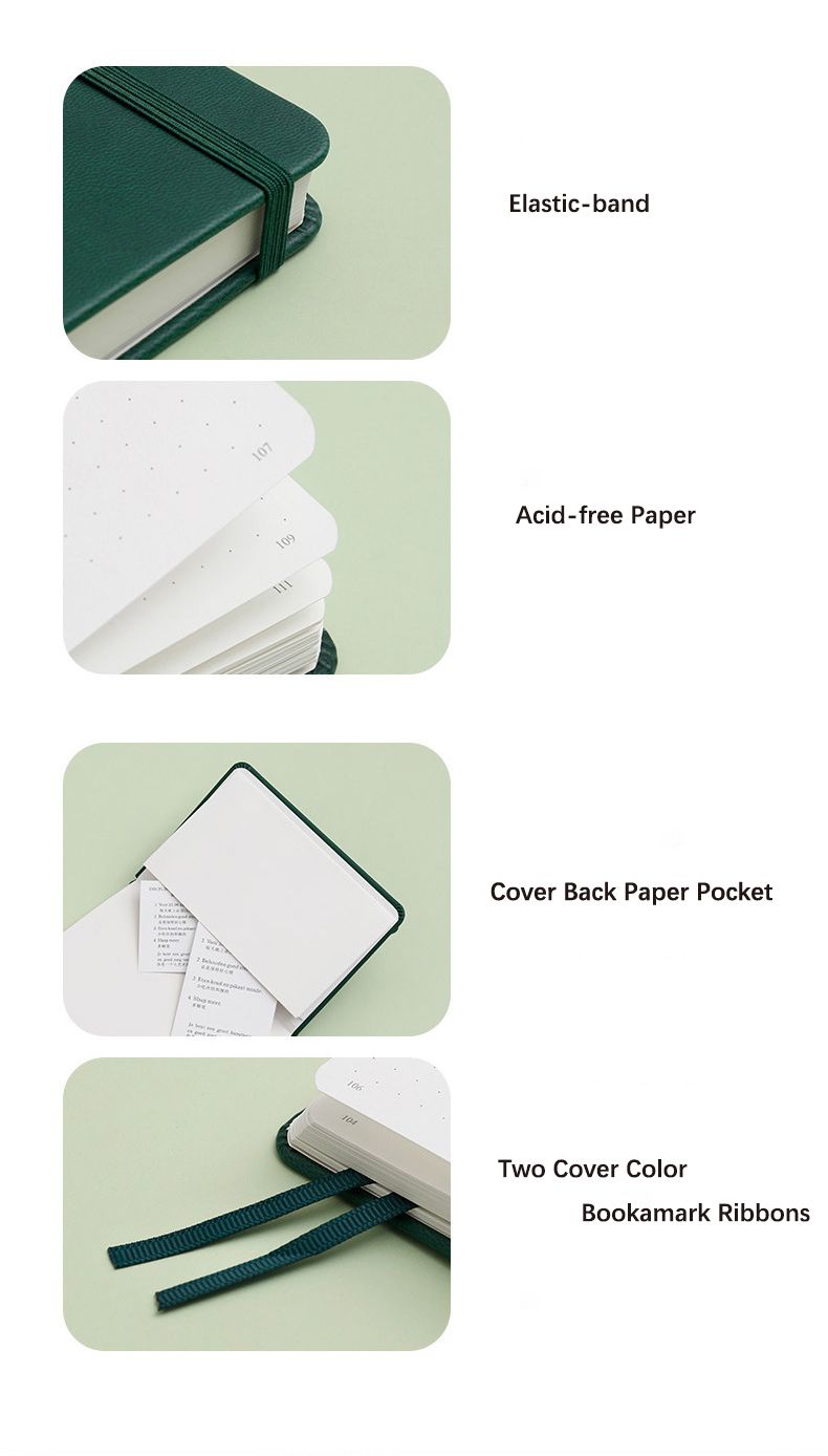 Elastic Hardcover Leather planner 13
