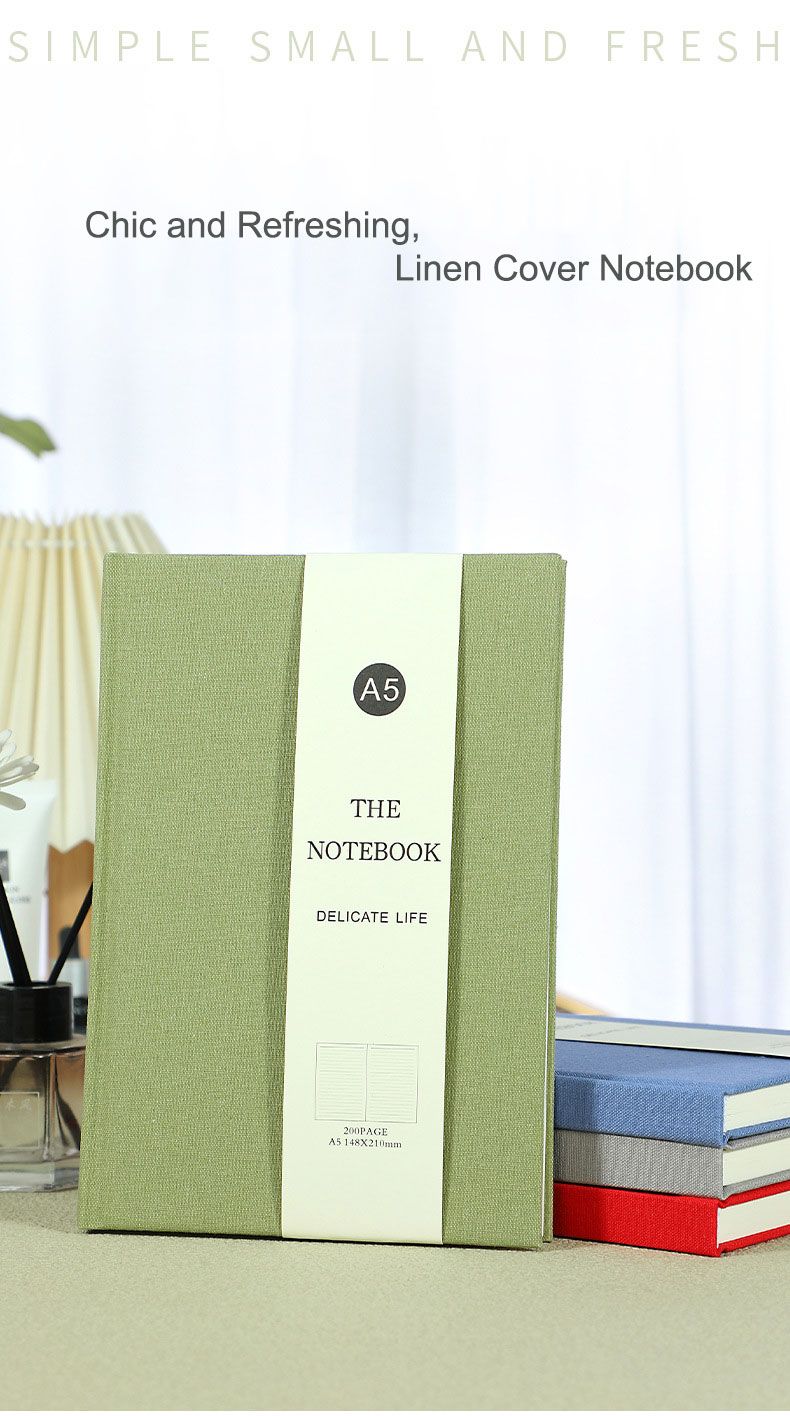 A5 Linen Hardcover Notebook detail  1