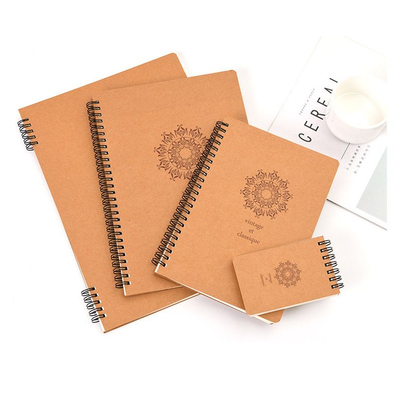 Kraft Paper Soft Cover Spiral Students Notebooks 3