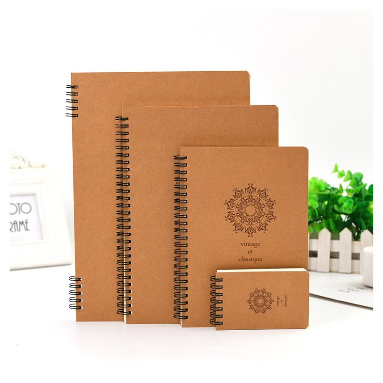 Kraft Paper Soft Cover Spiral Students Notebooks 2