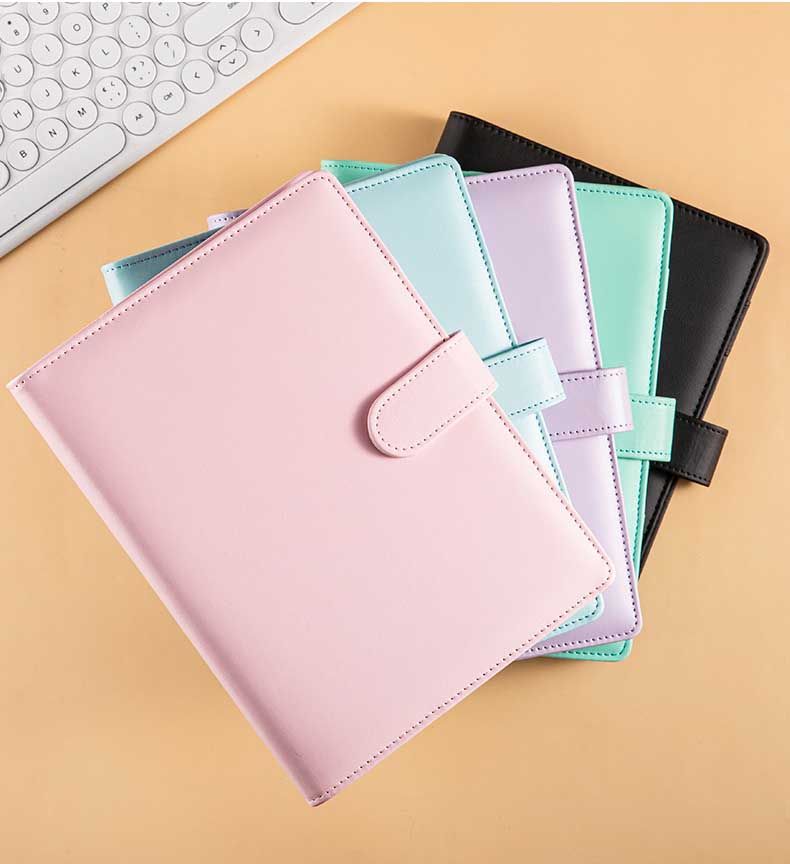 A5 A6 Buckle Spiral Binding Hardcover Budget Notebook 6