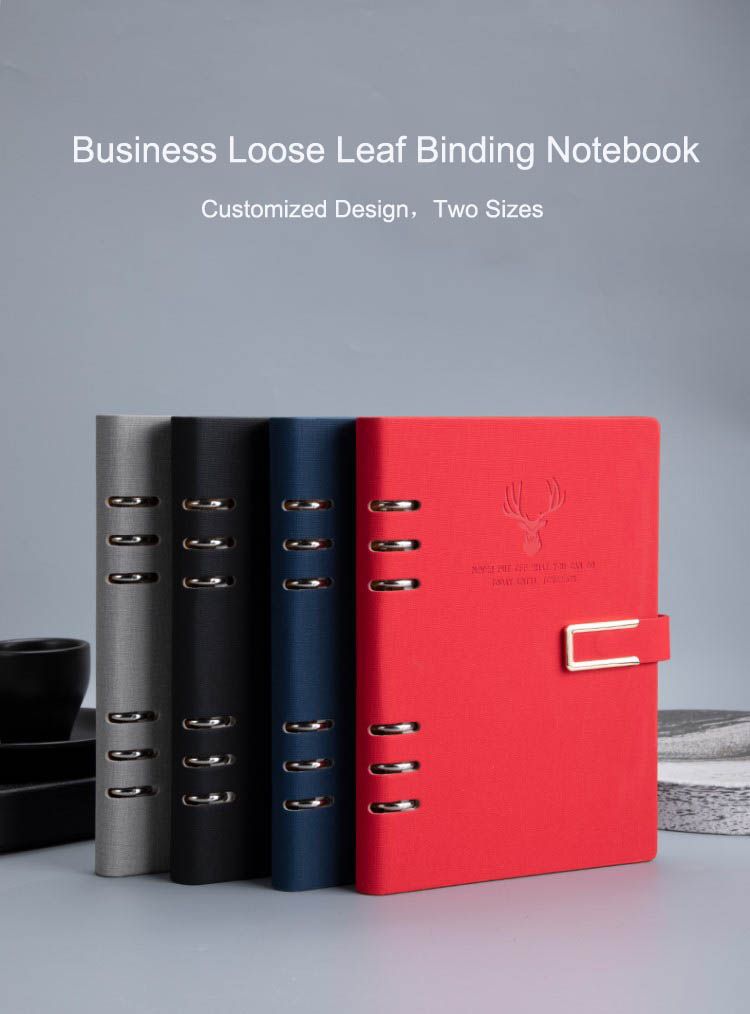 A5 B5 Business Buckle spiral binding Leatehr Notebook 1