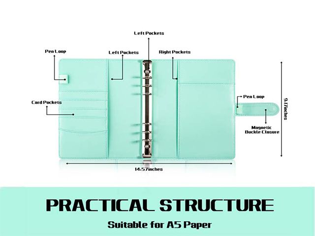 A6 Size Spiral Binding PU Leather Notebook