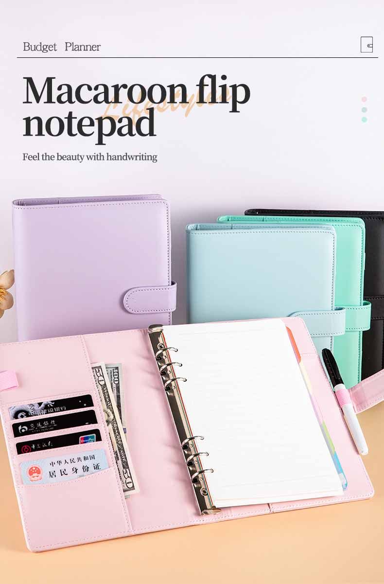 Macarnoon Buckle Spiral Binding Hardcover Budget Notebook 1