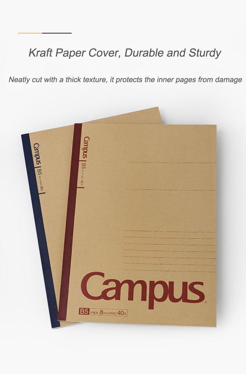 A5 B5 Kraft Paper Soft Cover Perfect Binding Notebook 2