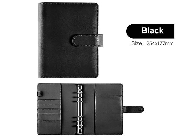 A6 Size Spiral Binding PU Leather Notebook