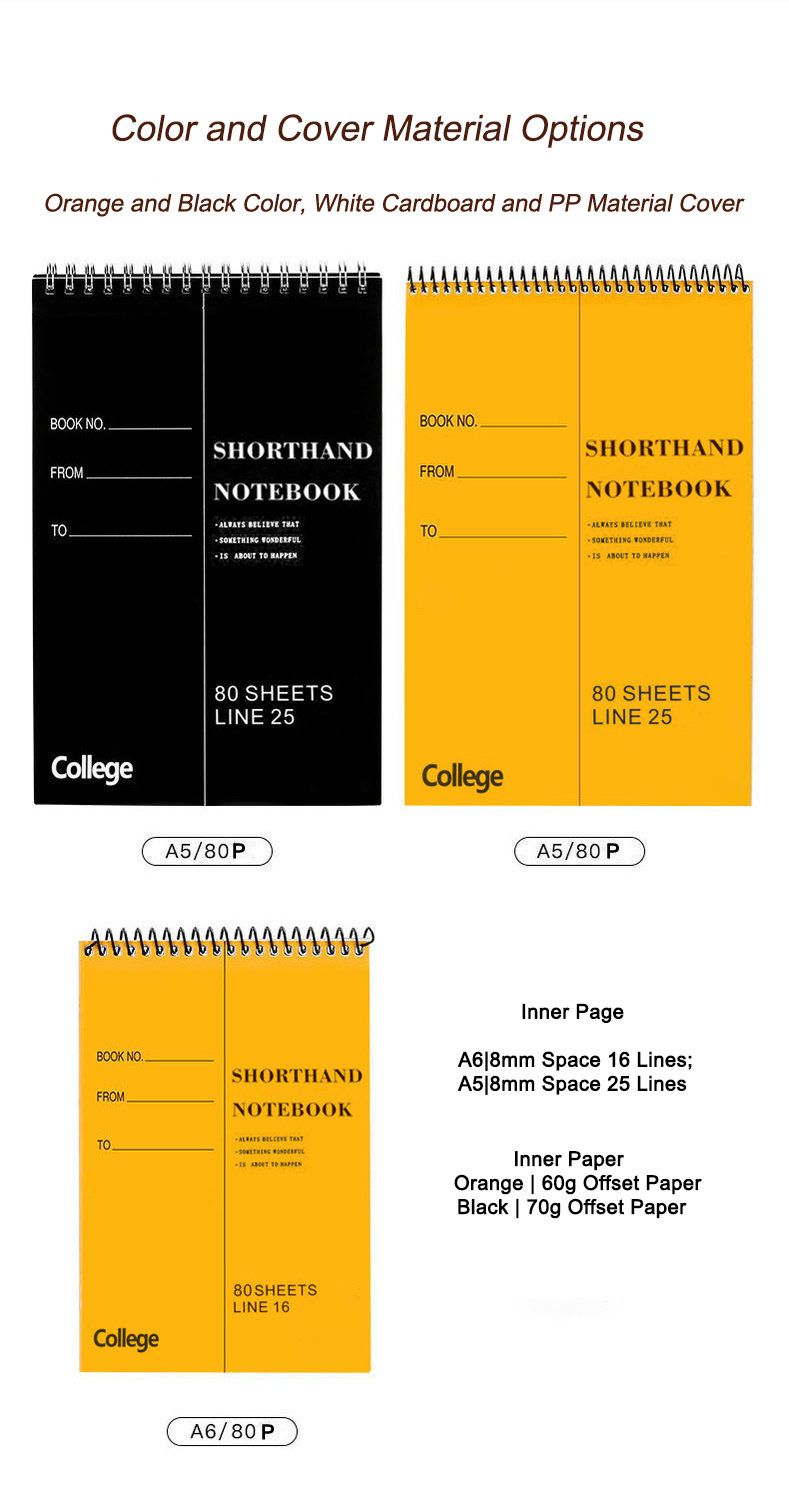  A5 A6 Student Wire O Shorthand Notebook 6