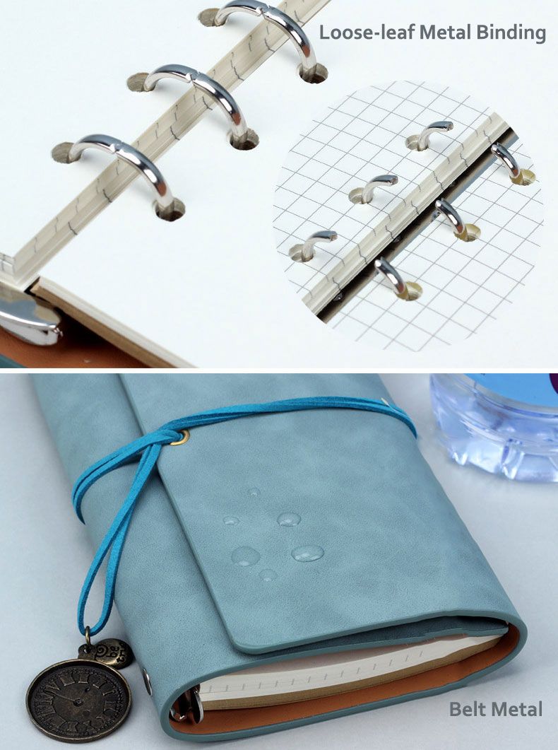 A6 Softcover Leather Spiral Binding Notebook 4