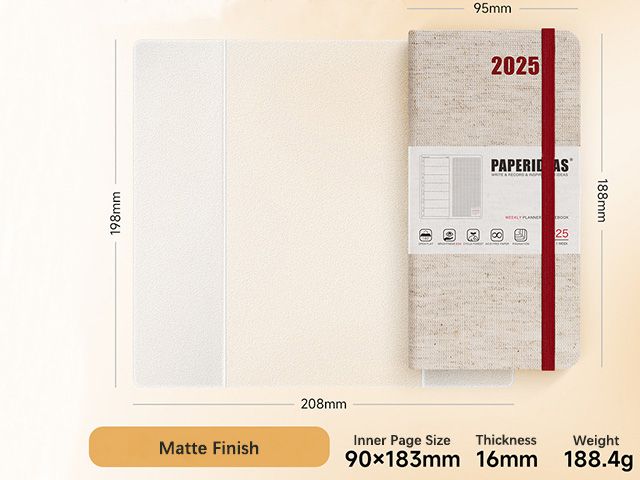 Linen Hardcover Weekly Planner Printing