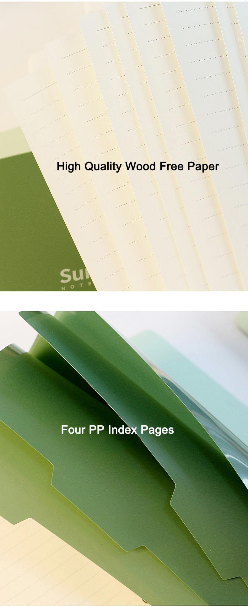 A5 B5 Loose leaf Detachable Binder PP Cover Notebook 7