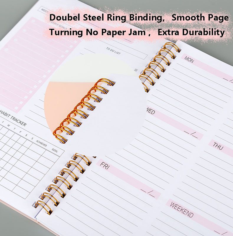 A5 PP Cover Spiral Binding Weekly Planner 4