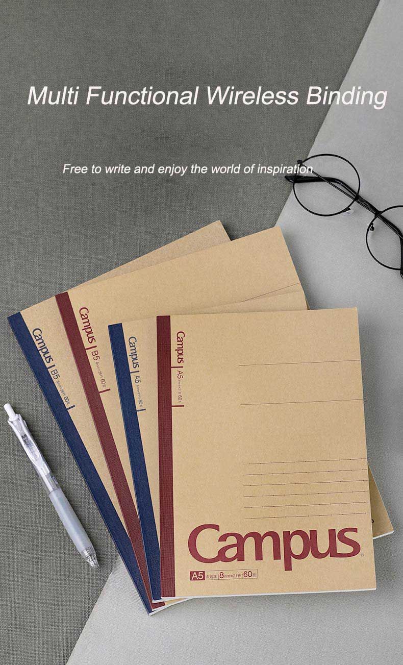 A5 B5 Kraft Paper Soft Cover Perfect Binding Notebook 1