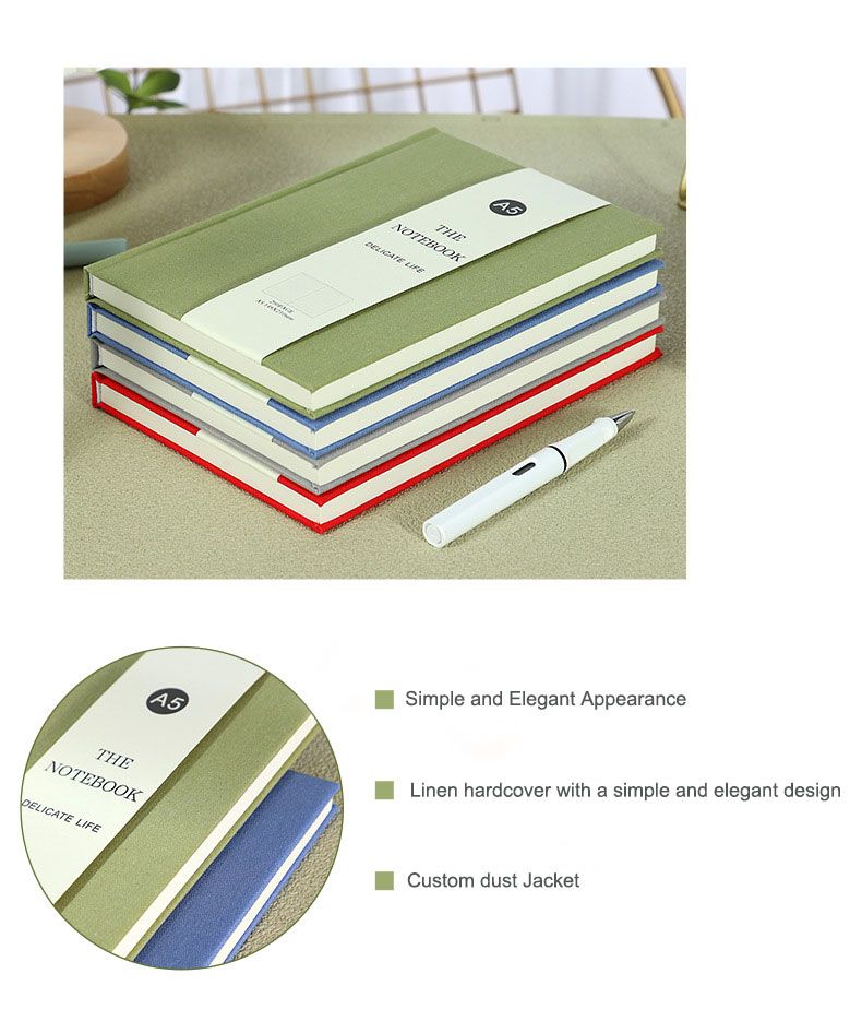 A5 Linen Hardcover Notebook detail 2