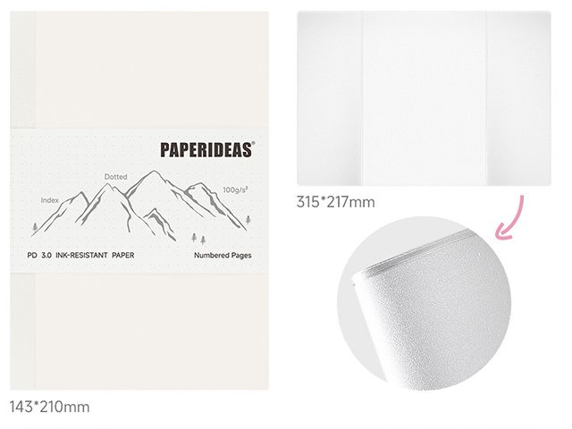 Exposed Spine Binding Notepad Refillable Inner Pages